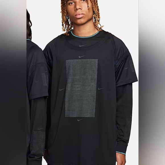 NWT Nike ISPA Long-Sleeve Top Layered Tank Top Long Sleeve Midnight Navy Small - Picture 13 of 15